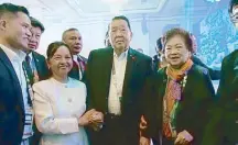  ??  ?? Former President Gloria Macapagal Arroyo together with former Trade Secretary Jose Concepcion Jr. and wife Marivic