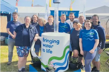  ?? (Image: South West Water) ?? The enthusiast­ic Awesome Water team, with Liv Crisp and Si Wilkes pictured far right