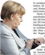  ??  ?? Merkel und Seehofer: Countdown für die Union