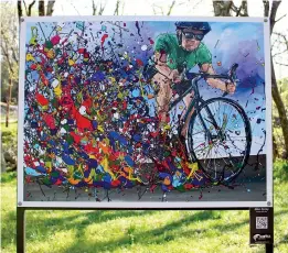  ?? The Sentinel-Record/Tanner Newton ?? n “Bike Spray,” by Morgan Herndon, part of the 2020 “Art Moves” collection on the Hot Springs Greenway Trail, and other artwork will soon be replaced with the 2021 collection.