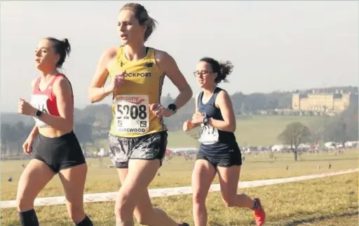  ??  ?? ●●Lou Geldart in action at Harewood House in the National Cross Country Championsh­ips