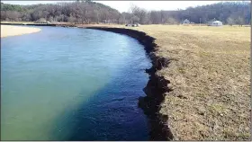  ?? Courtesy photo/STEVE HERRINGTON ?? The Elk River bend is seen here in November 2017 before bank stabilizat­ion work started.