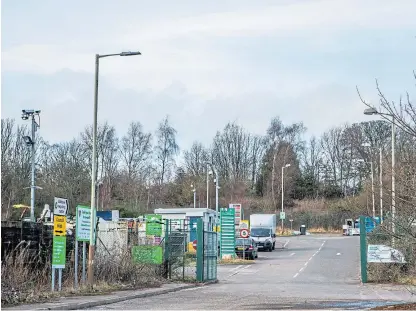  ?? Picture: Steve Macdougall. ?? Baldovie recycling centre will only be available to Dundee residents.