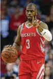  ?? Karen Warren / Houston Chronicle ?? In 24 games, guard Chris Paul is averaging 18.6 points, 5.7 rebounds and 9.2 assists.