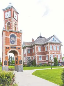  ?? PHOTO COURTESY FARID BEDWANY ?? The century-old St. Jean Baptiste Catholic church in Morinville north of Edmonton was destroyed by fire Wednesday. The church was completed in 1907.