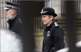  ?? YUI MOK — PA VIA AP ?? Metropolit­an Police Commission­er Cressida Dick arrives at New Scotland Yard in London on Sunday.