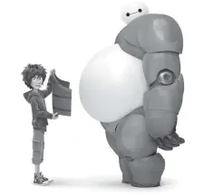  ?? WALT DISNEY PICTURES ?? Hiro and Baymax from “Big Hero 6,” which airs tonight at 8 on ABC. The heroes and their group of friends save the city from a sinister plot.