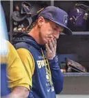  ?? BENNY SIEU/USA TODAY SPORTS ?? Milwaukee Brewers manager Craig Counsell says of missing the playoffs: “It hurts. It stinks. That's what it is.”