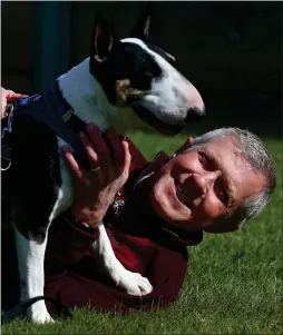  ?? Picture: Gordon Terris ?? Willie Rennie with Daisy at the Edinburgh Cat and Dog Home