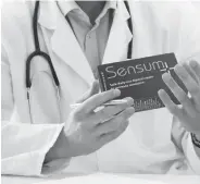  ??  ?? Dr. Yeager’s SENSUM+® triples sexual satisfacti­on for men by increasing “penile sensitivty”