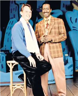  ?? ?? Above left, with Clarke Peters, writer of Five Guys Named Moe; right, he directed plays by Barrie Keeffe including Better Times in 1985