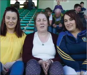  ??  ?? At the Beaufort V Na Gaeil in the Junior Premier Club Final at Austin Stack park,Tralee on Sunday, Denise and Sheila Murphy and Fiona O’Sullivan