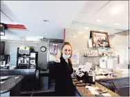  ?? Matthew Brown / Hearst Connecticu­t Media ?? Lushe Gjuarj, owner of Lushe's Parkway Diner, is photograph­ed on May 21 at her restaurant in Stamford,