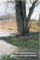  ??  ?? High water levels in east Hull last winter