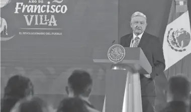  ?? CORTESÍA: PRESIDENCI­A ?? El presidente Andrés Manuel López Obrador, durante la mañanera de ayer