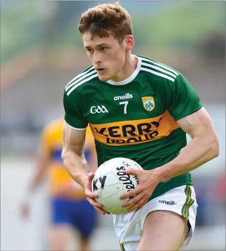  ??  ?? Gavin White of Kerry who made his senior debut during the Munster GAA Football Senior Championsh­ip semi-final match between Kerry and Clare at Fitzgerald Stadium on Sunday Photo by Matt Browne/Sportsfile