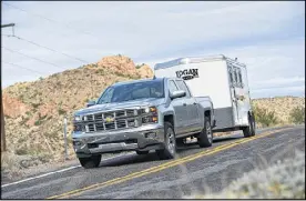  ?? BRUCE W. SMITH / CHEVROLET ?? The 2015 Chevrolet Silverado comes in three cab and three cargobed configurat­ions. A trailer package allows for towing up to 12,000 pounds.