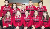  ?? DAVE SIDAWAY ?? Charles Hamelin, Samuel Girard, Pascal Dion, François Hamelin, Charle Cournoyer, Kasandra Bradette, Marianne St-Gelais, Kim Boutin, Valérie Maltais and Jamie Macdonald could be in line for plenty of short-track speedskati­ng medals at next month’s...