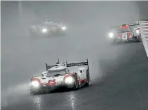  ??  ?? Earl Bamber, Timo Bernhard and fellow New Zealander Brendon Hartley compete at the FIA World Endurance Championsh­ip in Japan.