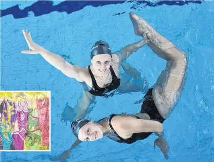  ?? PHOTO: CRAIG BAXTER ?? In their element . . . Nina and Lisa Daniels warm up at Moana Pool after being selected for the 2008 Beijing Olympic Games.