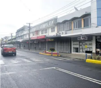  ?? Photo: Waisea Nasokia ?? Nadi Town was empty on the afternoon of April 9, 2018.