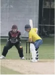  ??  ?? Whitburn CC batting against Philadelph­ia on Saturday.