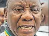  ??  ?? TAKING REINS: Newly elected ANC president Cyril Ramaphosa