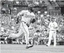  ?? JEFF ROBERSON/AP ?? The Orioles’ Cedric Mullins, left, rounds the bases after hitting a two-run home run off Cardinals starting pitcher Packy Naughton (70) during the third inning of a 5-3 win Tuesday night in St. Louis.