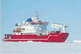  ??  ?? Agulhas II. De bandera sudafrican­a, también se encalló en la Antártida.