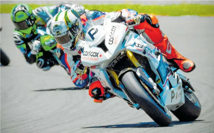  ?? Photo / Andy McGechan, BikesportN­Z.com ?? British rider Peter Hickman was in outstandin­g form at Manfeild and will want to continue that at the Cemetery Circuit in Whanganui on Boxing Day.