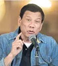  ?? REUTERS ?? Asean’s non-interferen­ce policy may let Duterte promote his drug war.