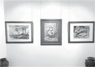  ?? ?? JOM KUNJUNGI: Beberapa lukisan Chong dipamerkan di pameran seni selama lapan minggu itu.