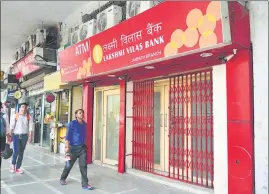  ??  ?? RBI seized control of the struggling Lakshmi Vilas Bank (LVB) and forced a merger with the local unit of Singapore’s largest lender DBS Bank.