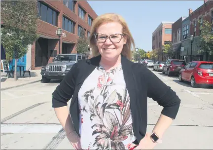  ?? DAVID ANGELL — FOR THEMACOMB DAILY ?? Mount Clemens Mayor Laura Kropp poses along N. Walnut in the city’s downtown area. She supports efforts to make “Mount Clemens — Macomb County’s Uptown” part of of the city’s branding plan.