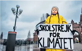  ??  ?? Eco-warrior: Powers’s novel features a Greta Thunberg-esque activist