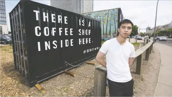  ??  ?? Local mobile coffee shop owner Tony Phung is trying to get his business back up and running after his generator was stolen.
Greg Southam