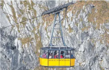  ?? FOTO: MUNKLER ?? Die Großkabine­nbahn aufs Nebelhorn soll in den nächsten Jahren durch eine Zehner-Umlaufbahn ersetzt werden.