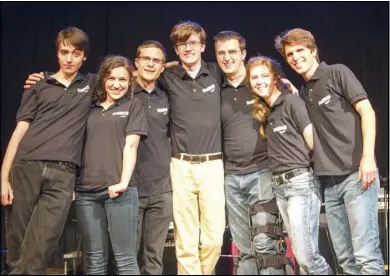  ?? Photo by Ed Helmick ?? Members of the Unstable Improv Troupe are, from left: Alex Vaughn, Alyssa Tanner, Jake Chorister, Nick Savage, Scott Savage, Natalie Savage and Jarom Loch.