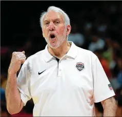  ?? LINTAO ZHANG / GETTY IMAGES ?? “If you don’t win, some people will play the blame game . ... That’s a ridiculous attitude. It’s immature. It’s arrogant,” says U.S. coach Gregg Popovich after finishing seventh in the World Cup.