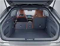  ??  ?? Gorgeous grey: The new Mercedes has a spacious boot