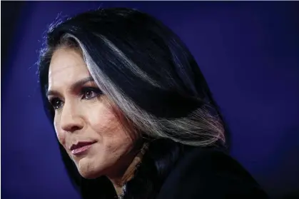  ?? Photograph: Brendan Smialowski/AFP via Getty Images ?? Tulsi Gabbard speaks at CPAC in National Harbor, Maryland, on 22 February 2024.