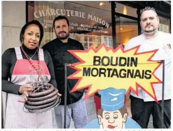  ??  ?? « La Renommée » ira promouvoir le boudin Porte de Versailles. Pendant la durée du Salon, la charcuteri­e restera ouverte, à Mortagne.