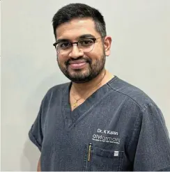 ?? Picture: Supplied ?? Dr Kashmal Kalan says he was drawn to Alvi Armani, which is a blend of psychology and surgery that helps people restore their self-confidence.