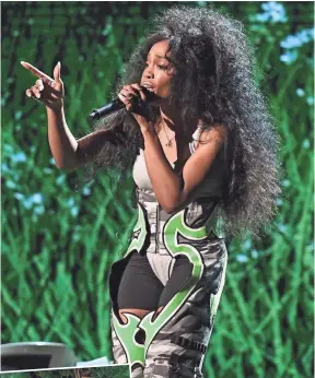  ?? PARAS GRIFFIN, GETTY IMAGES, FOR BET ?? SZA’s debut album, Ctrl, is out now, and she’s busy taking control of everything around her.