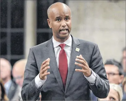  ?? CP PHOTO ?? Minister of Immigratio­n, Refugees and Citizenshi­p Ahmed Hussen unveiled his government’s new three-year immigratio­n plan in Ottawa Wednesday.