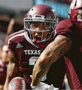  ?? David J. Phillip / Associated Press ?? Wide receiver Christian Kirk and the Aggies have a lot to say this week after No. 6 Texas A&M was made a 19-point underdog against No. 1 Alabama on Saturday.