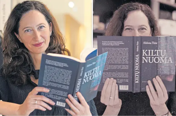  ?? ?? INSPIRED: Lithuanian writer Aldona Tuur, who worked in a kilt hire shop while studying in Dundee, has written a hit novel using her experience­s.