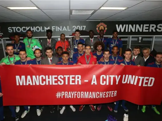  ??  ?? United won on a poignant night for the players, the club and their city (Getty)