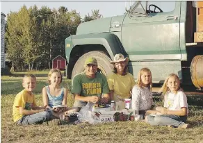  ?? FACEBOOK ?? Roger Bott, pictured with his wife and children in Oct. 2013. The family endured a dreadful tragedy when sisters Catie, Dara and Jana were killed in an accident on their central Alberta property in 2015.