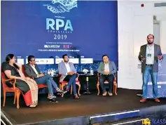  ??  ?? Panel discussion at the conference moderated by RRD Operations Manager Srikanthan Jayarajah
